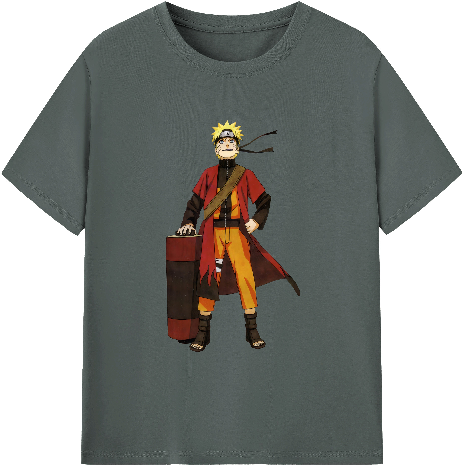 （画像用） NARUTO -ナルト- うずまき ナルト Uzumaki Naruto 綿100％ メンズ半袖Tシャツ｜肌触りやわらか＆通気性